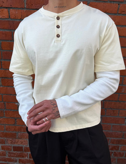 Double-Sleeve Henley Tee
