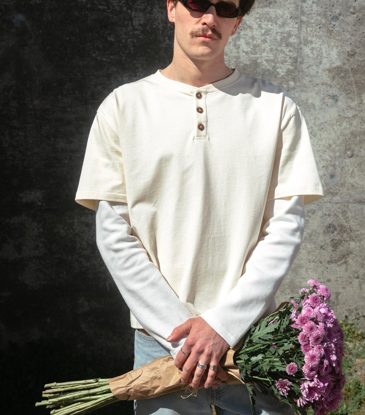 Double-Sleeve Henley Tee